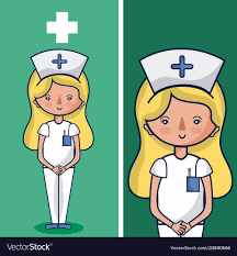 cute nurse cartoon royalty free vector