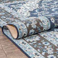 well woven kings court gene traditional medallion persian blue machine washable low pile indoor outdoor area rug kc 174 2 x 3