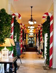 Here you'll find all of the elements needed to decorate your home for the holidays. Candy Cane Hallway At Congress Hall Winter Wonderland In Cape May Nj Office Christmas Decorations Christmas Hallway Christmas Decorations