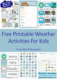 Use the blank slate to fill in whichever month and dates you wish along. Free Printable Weather Activities For Kids True Aim
