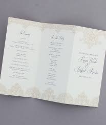 Pearls And Lace Trifold Wedding Program Download Print
