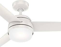 Amazon Com Hunter Fan 48 Inch Contemporary Fresh White Indoor Ceiling Fan With Light Kit And Remote Control Renewed Kitchen Dining