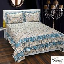 Double Frill Quilted Filled Bedspread