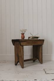 Solid Wood Rustic Stool Entryway Seat
