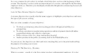 Do Objectives For A Resume Objective Examples General Statement