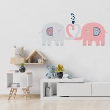Cute Elephants Wall Decal Baby