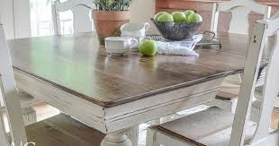 Antique Dining Table Updated With Chalk