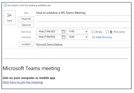 microsoft teams how to schedule a