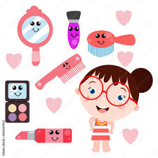 makeup tool cute cartoon kids