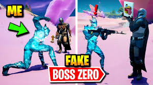 To clarify, the mini boss will show up to try and wreck the objective (and possibly your hopes and dreams) ok, cool. I Pretended To Be Boss Zero At Zero Point In Fortnite Youtube