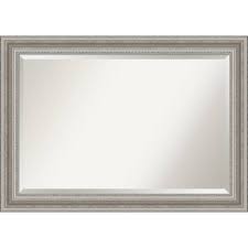 Furthermore, this item can be set with vanity mirror with lights for here, we have a variety of white mirrors for bathroom that you can choose immediately. 42 X 30 Parlor Framed Bathroom Vanity Wall Mirror Silver Amanti Art Target