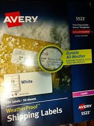 Avery 5523 Weatherproof Mailing Labels 27 95 Picclick
