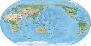 vector map world relief robinson asia