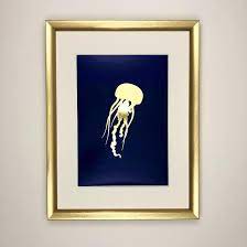 Jellyfish Gold Foil Print Metallic