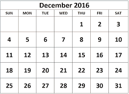 December 2016 Printable Calendar Templates Free Striking Blank