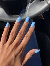 Therefore, blue coffin nails has been the trendy nails design for many girls in summer, fashionable and cool. Blue Acrylic Nails