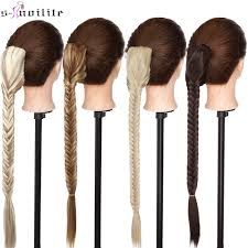 Keep the fish braid a tad bit tight than the other discussed fishtail hairstyles, to keep the loose hair away. Snoilite 21 Synthetic Straight Claw On Ponytail Hair Extension Long Fishtail Braid Hair Clip In Drawstring Ponytail Hairpiece Synthetic Ponytails Aliexpress