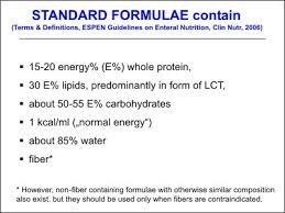 formulae for enteral nutrition en