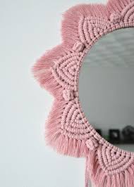 Macrame Mirror Macrame Textile Wall
