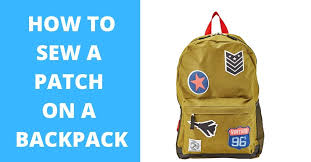 how to sew a patch on a backpack in 6