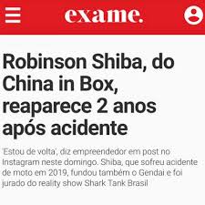 Robinson shiba, o fundador da china in box e uma das figuras mais queridas do setor de alimentação, está internado depois de sofrer um acidente de moto. Idfbrrazwxceum