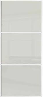 Soft White Glass Door 3 Panel 914mm