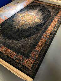 amina black persian rug