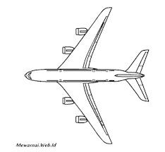 Jenis kendaraan ada yang di darat dan di laut, nah kalau pesawat terbang termasuk alat transportasi udara. Gambar Mewarnai Pesawat Terbang Dunia Mewarnai