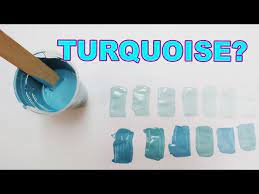 Make Turquoise Color Acrylic Paint