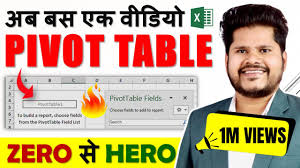 in excel pivot table tutorial