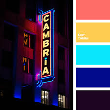 neon blue color palette ideas
