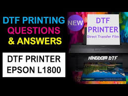 You now are printing on a very flat substrate, so you don't have to worry about wrinkles or printer head strikes that can sometimes happen with other. Dtf Printing Questions Answers What Is Dtf Printing Dtf Printer Epson L1800 Vs White Toner Dtg Youtube