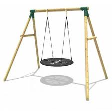Rebo Wooden Garden Swing Set With Large
