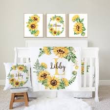 Sunflower Nursery Bedding Set Crib