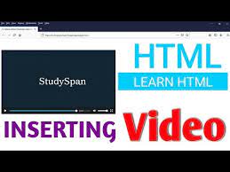 insert video in html using notepad