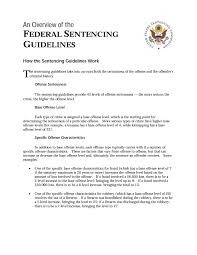 An Overview Of The Federal Sentencing Guidelines