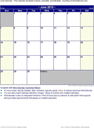 June 2015 Calendar Template Free Download Speedy Template