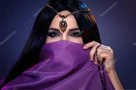 arabic makeup stock photo