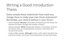 ppt dreams and of mice and men powerpoint presentation id  writing a good introductionthesis