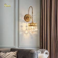Phube Lighting Modern Gold Crystal Wall