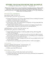 manager resume exle for