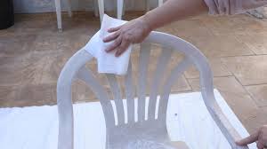 plastic chair with spray paint
