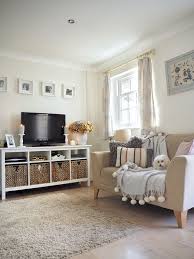 Neutral Living Room With Ikea Hemnes Tv