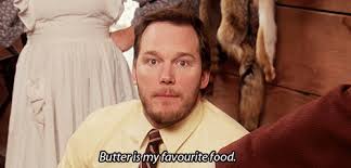 Seasons 3 and 4 were parks and recreation's undeniable sweet spot. Chris Pratt Andy Dwyer Parks Rec Butter My Favorite Food Gifrific