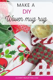make a festive diy woven rug mug