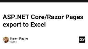 asp net core razor pages export to