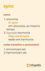 sync tradução de sync no dicionário