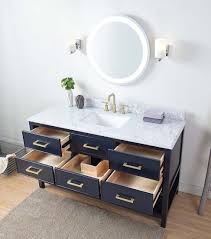 Shop bathroom sinks and a variety of bathroom products online at lowes.com. 60 Tennant Brand Arruza Contemporary Modern Navy Blue Bathroom Vanity 2822 S60nb