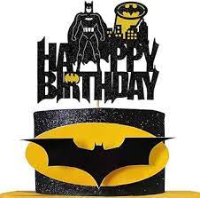 Vivicraft Cake Decor For Batman Happy Birthday Cake Topper Glitter  gambar png