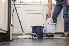 modern spin mop cleaning